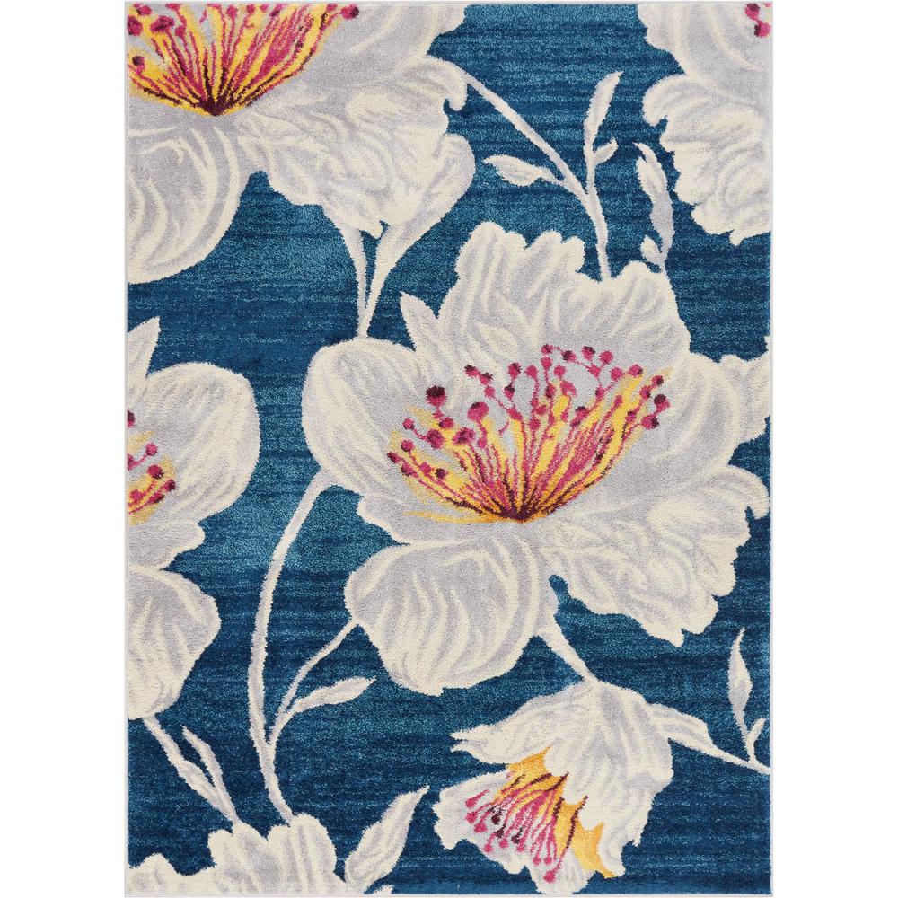 Well Woven Vettore Colombia Blue 5 Ft 3 In X 7 Modern Fl Area Rug