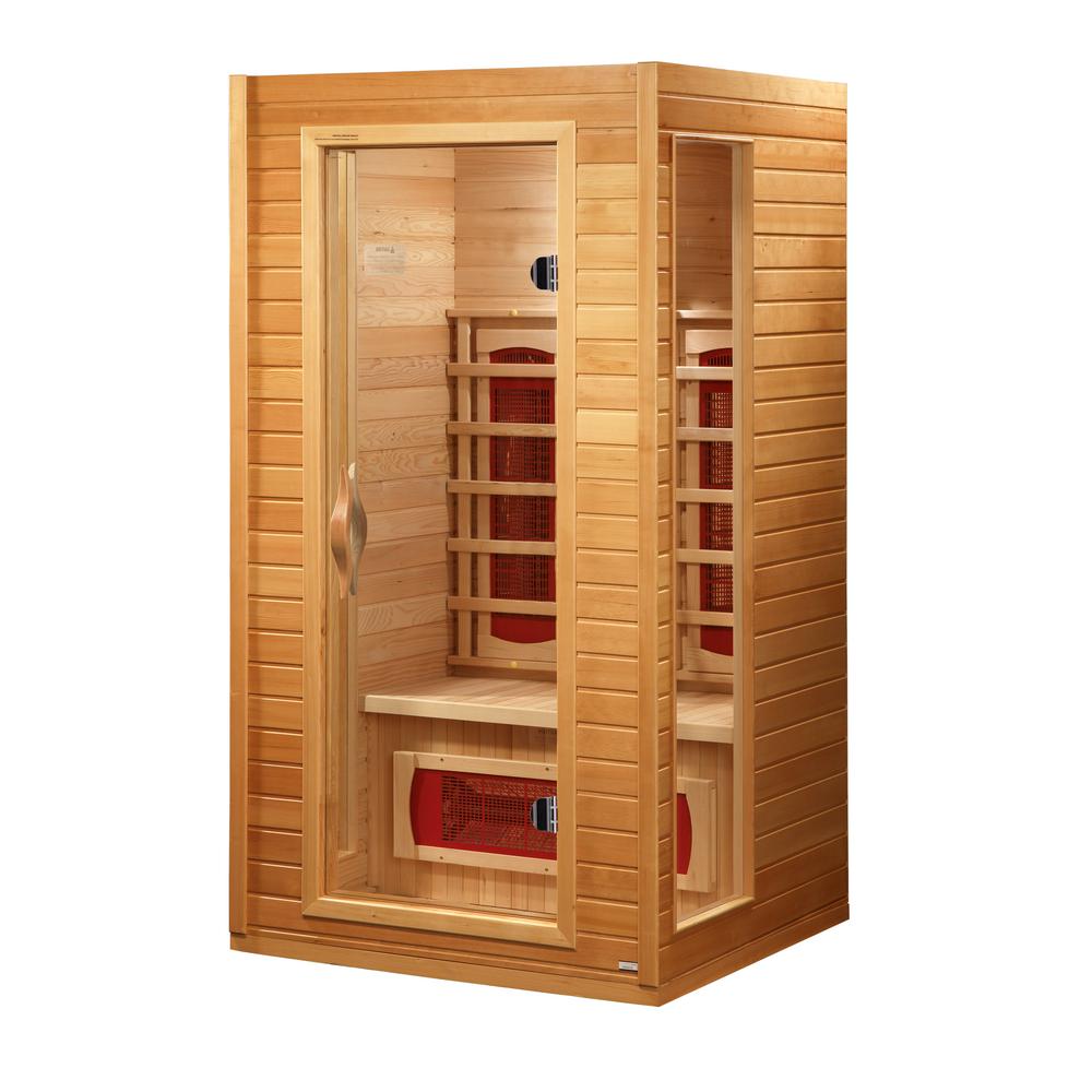 1 to 2 Person Sauna with 4 Ceramic Heaters and MP3 Player-PRO-9101-EG