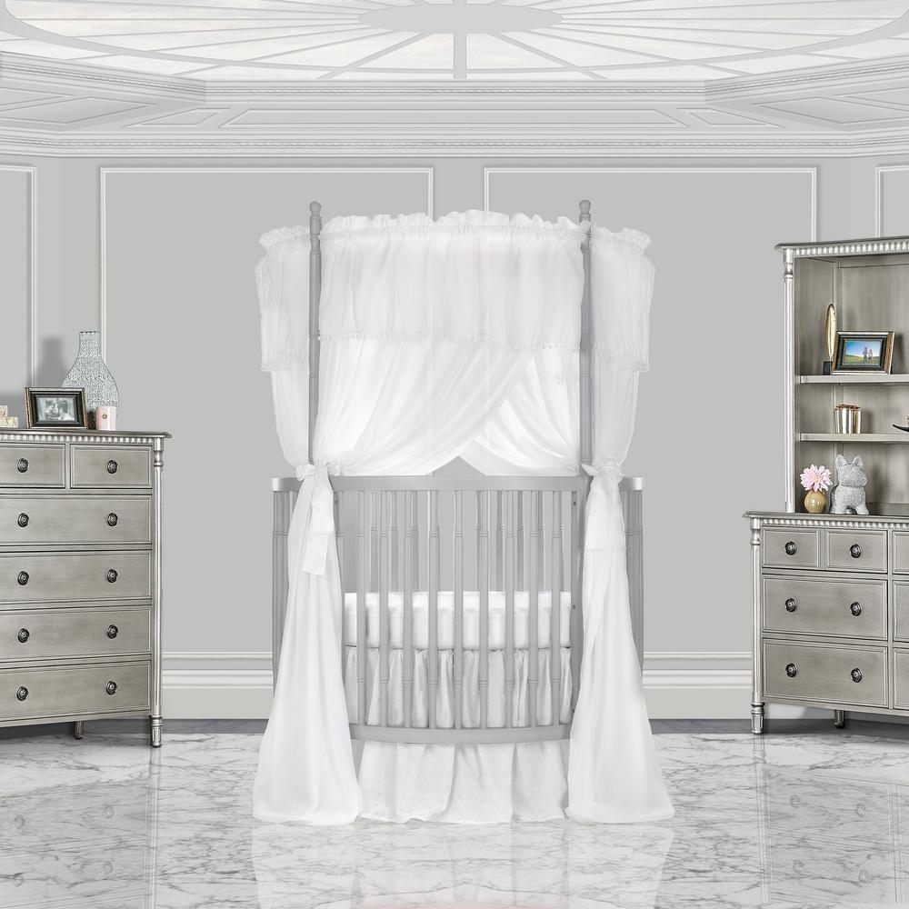 grey round crib