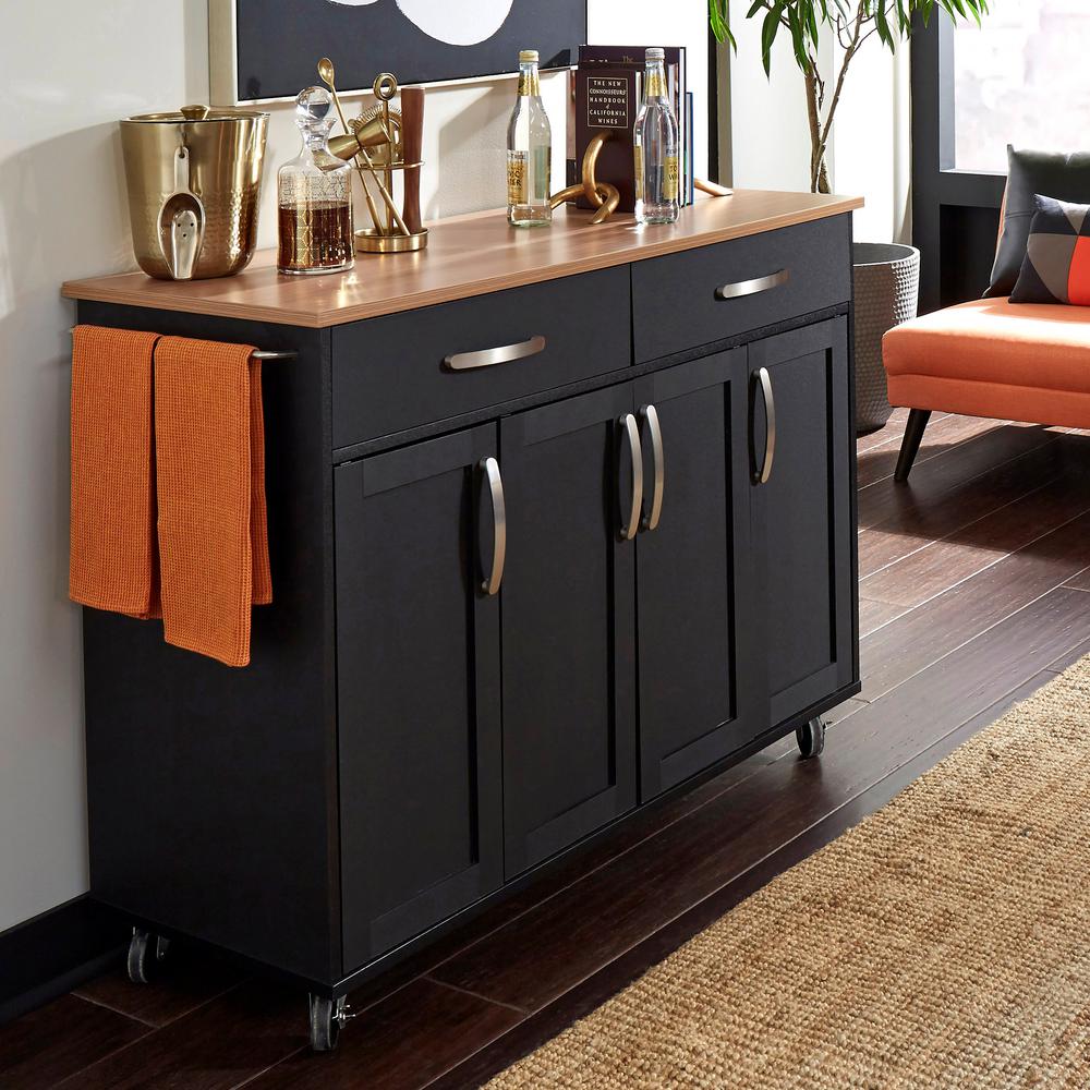 Black Kitchen Carts Carts & Utility Tables The Home Depot