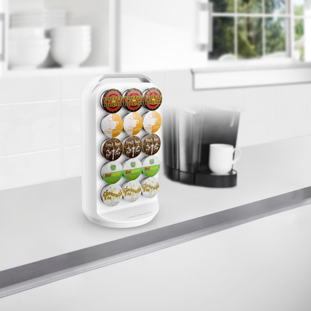 Mind Reader 30 Capacity White K Cup Storage And Coffee Pod