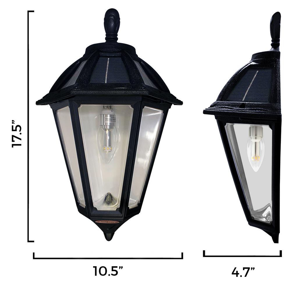 Gama Sonic Polaris Sconce 1 Light Black Outdoor Integrated Led Gama Sonic Polaris Sconce 1 Light Black