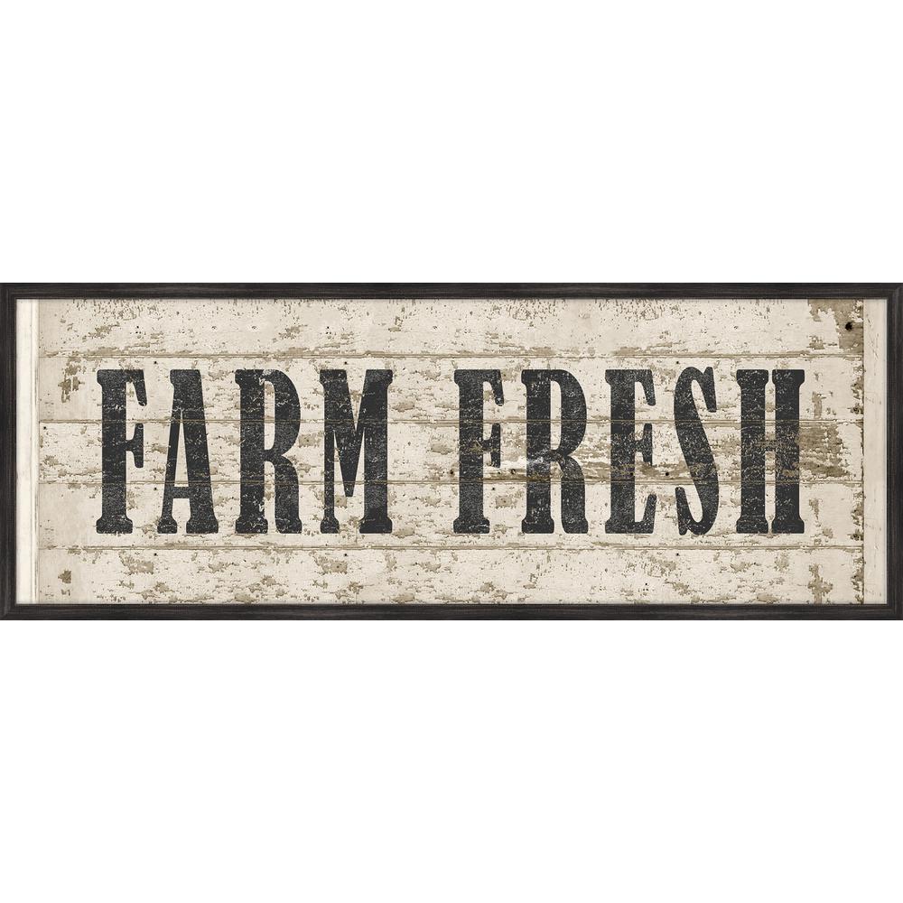 Melissa Van Hise Farm Fresh Wood Sign Framed Giclee Typography Art Print 42 In X 16 In Ip The Home Depot