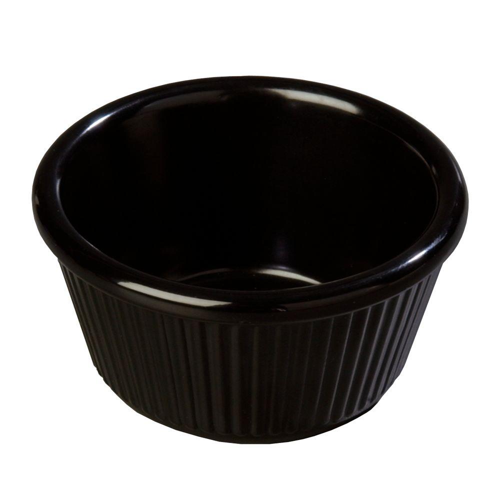 Carlisle 4 oz. Melamine Fluted Ramekin in Black (Case of 48)S28703