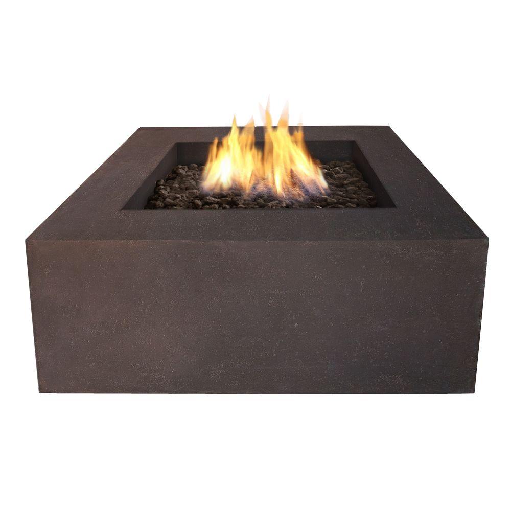 Real Flame Baltic 36 In Square Propane Gas Outdoor Fire Pit In