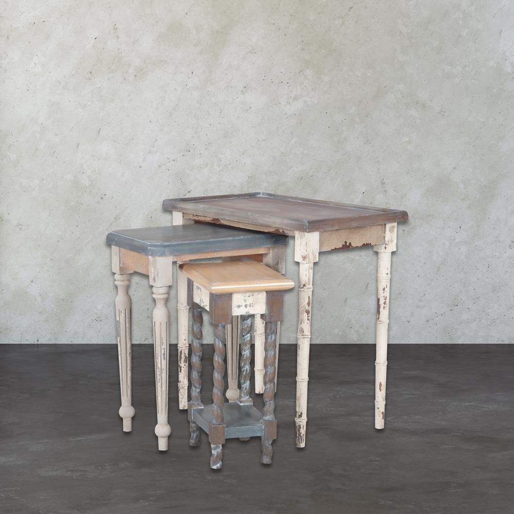 Titan Lighting Artifacts Multicolor 3Piece Nesting End TableTN891621