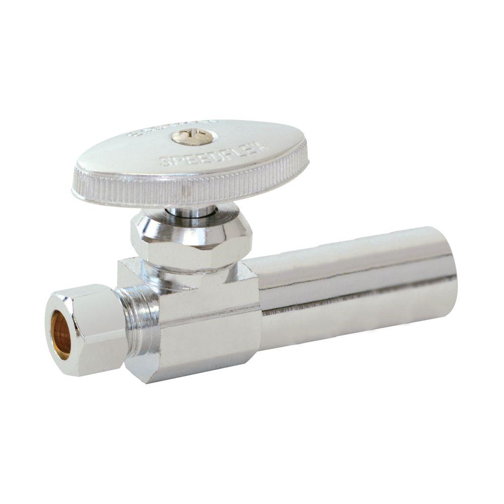 Eastman 1/2 in. Nominal Sweat x 3/8 in. Compression Brass Straight Stop