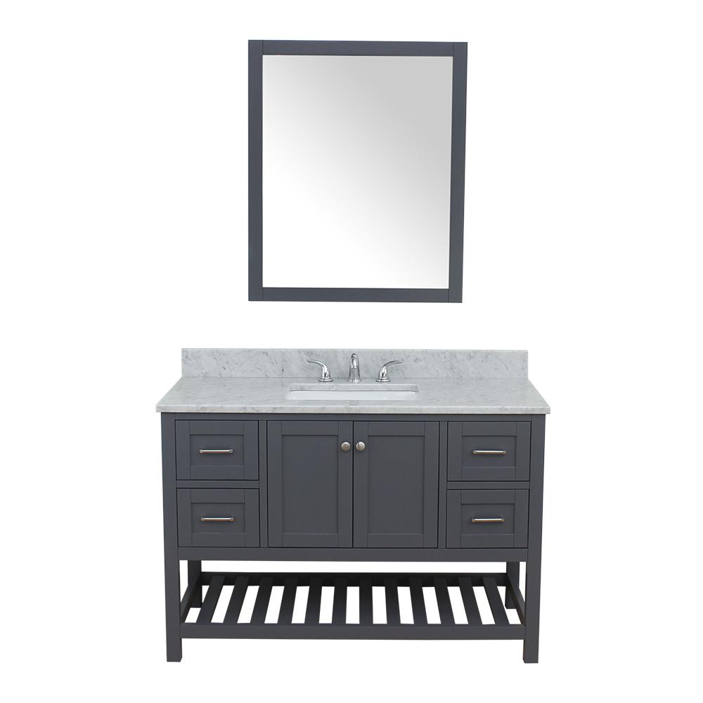 Design Element Westchester 49 in. W x 22 in. D Bath Vanity in Gray with