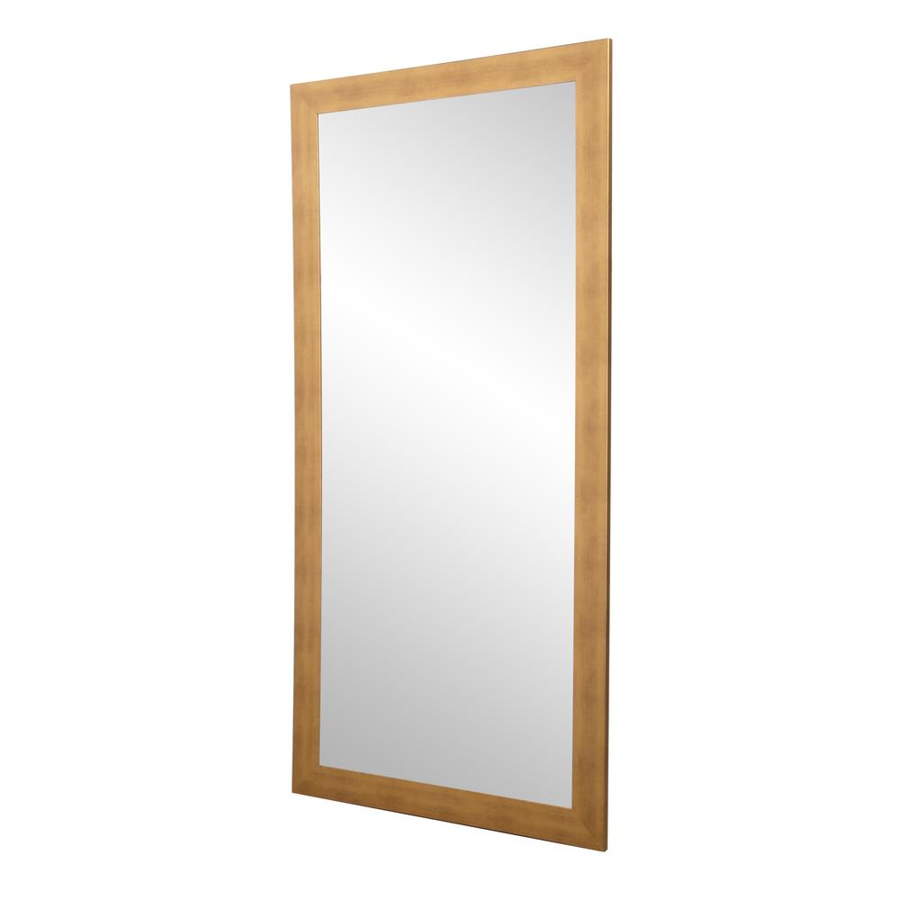 Brandtworks 32 In X 71 In Brushed Gold Floor Mirror Bm068t The