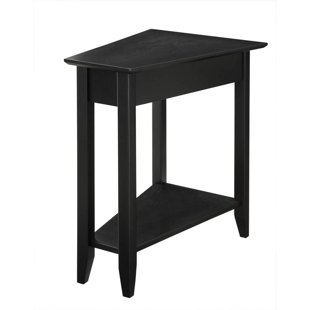 end wedge table tables wood heritage american convenience concepts living bl material furniture finish