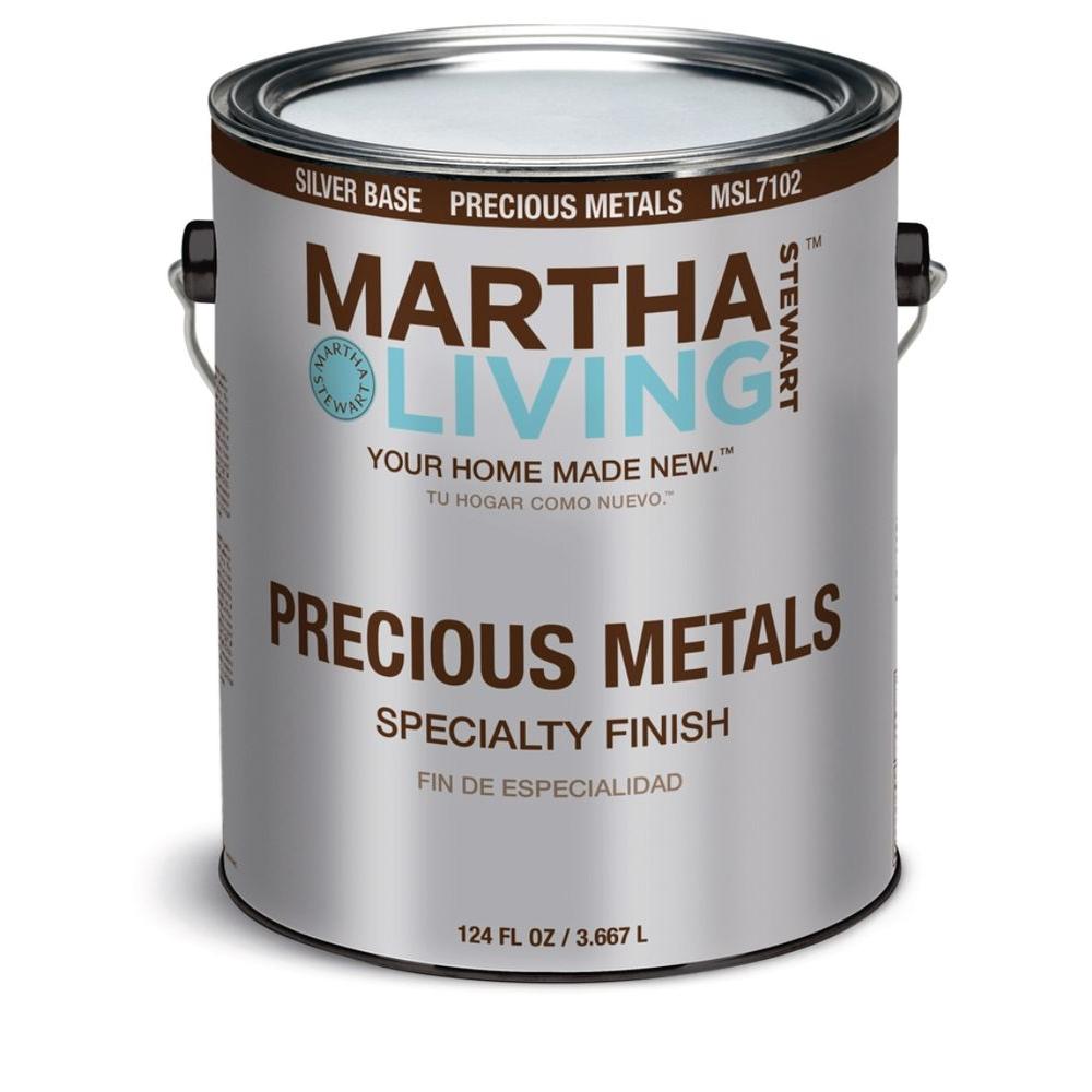 Martha Stewart Living 1 Gal Silver Semi Gloss Precious Metals