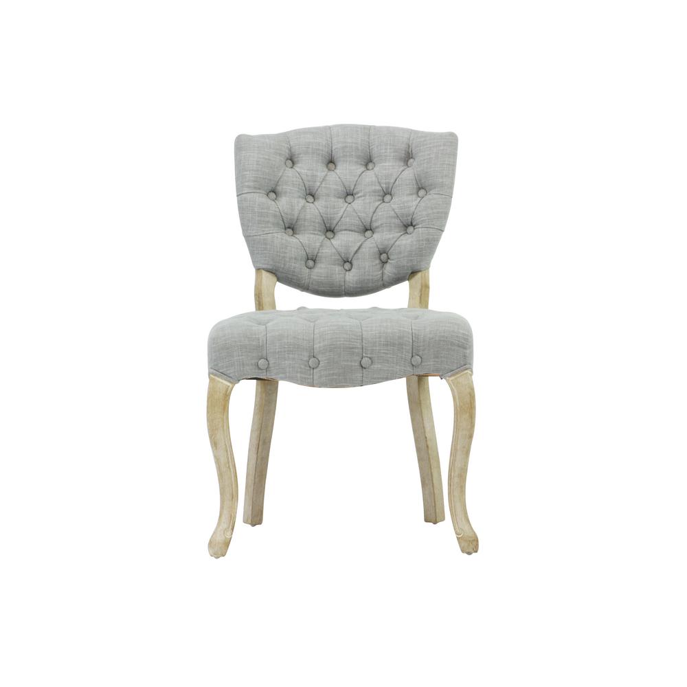 George Grey Linen Dining Chair Set Of 2 Dwc 343gy The Home Depot George Grey Linen Dining Chair Set Of 2