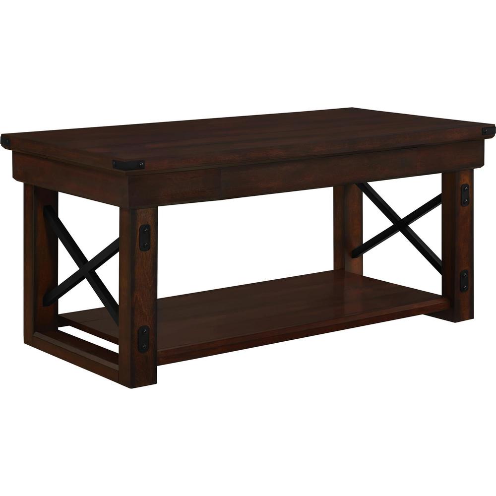 Ameriwood Home Forest Grove Mahogany Storage Coffee Table ...