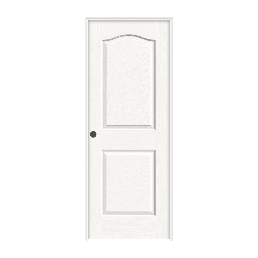 Jeld Wen 30 In X 80 In Camden White Painted Right Hand Textured