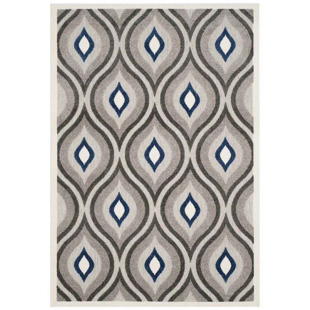Safavieh Cottage Indoor/Outdoor Gray/Royal 5 ft. 3 in. x 7 ft. 7 in