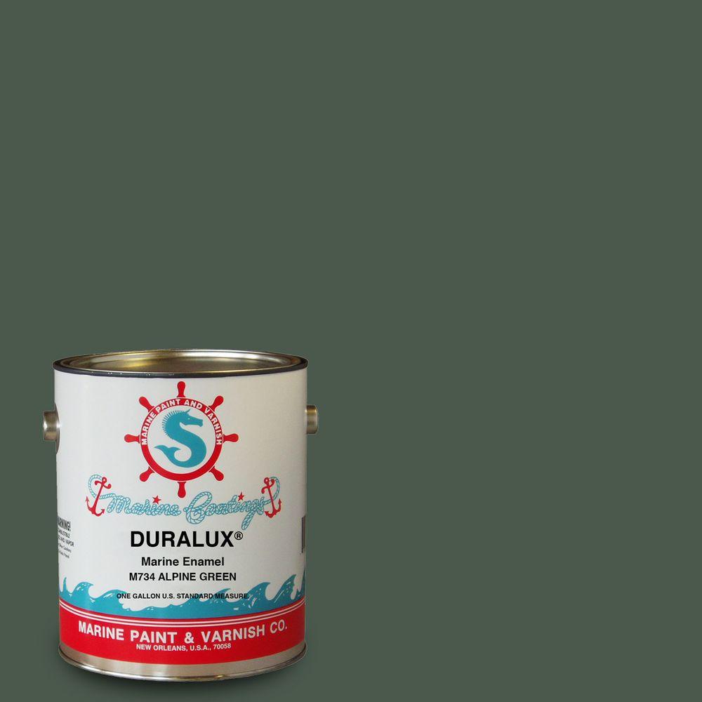 Duralux Marine Paint 1 Gal Alpine Green Enamel M734 The Duralux Marine Paint 1 Gal Alpine Green Enamel