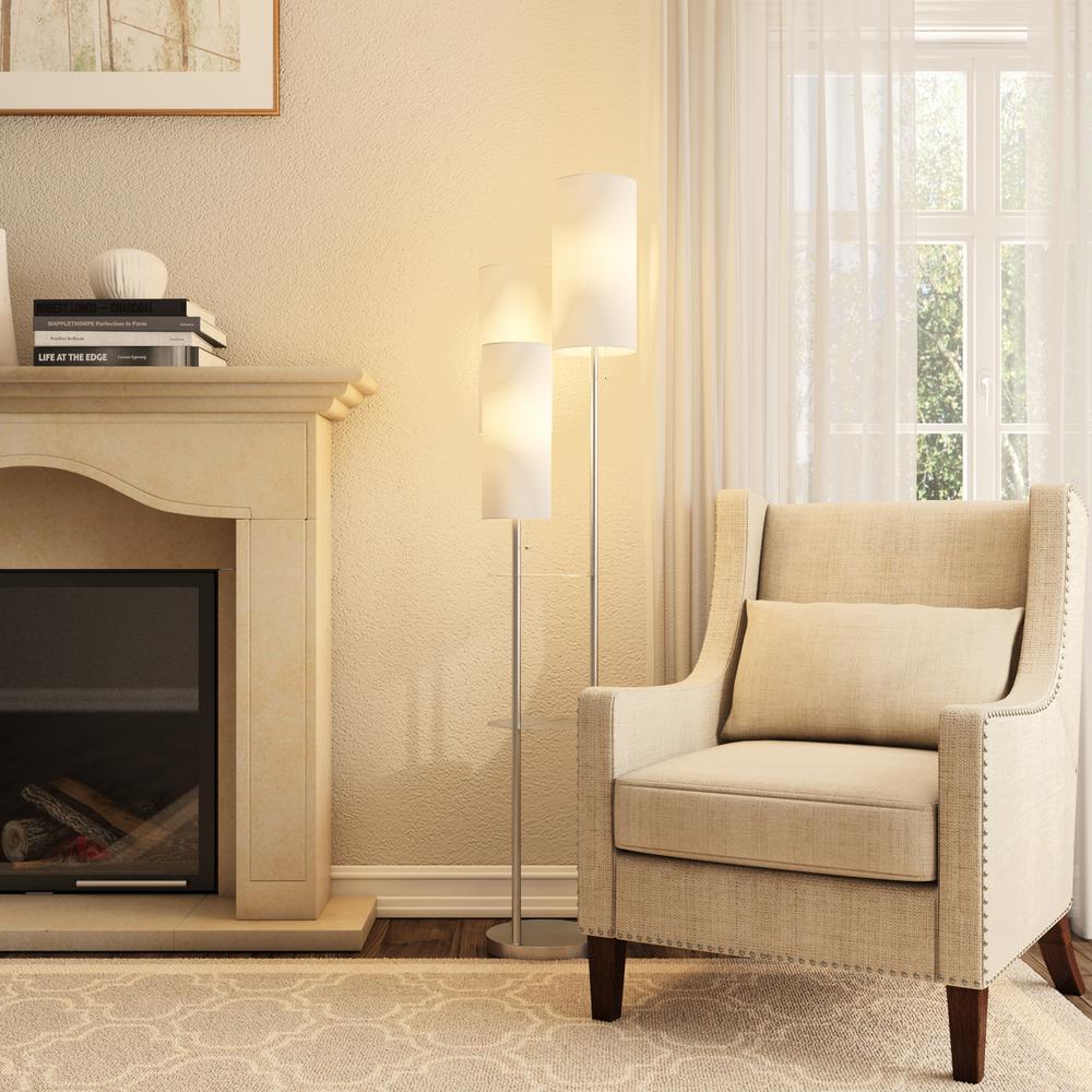 Adesso Trio 68 In Steel Floor Lamp