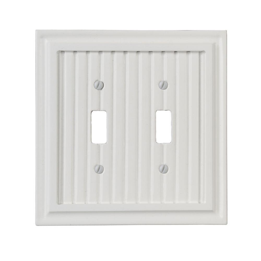 Amerelle Cottage 2 Toggle Wall Plate White179TTW The Home Depot
