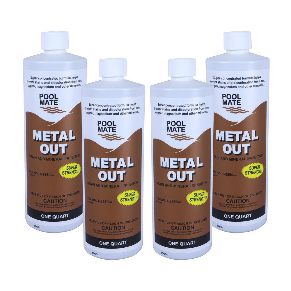 Pool Mate 1 qt. Pool Metal Out Stain and Mineral Remover (4Pack)1