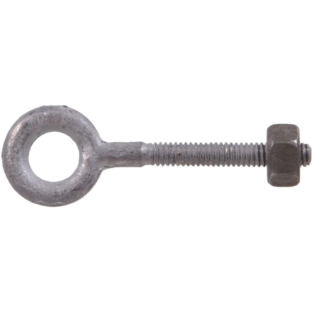 Hardware Essentials 516 18 X 3 58 In Forged Steel Hot Dipped Galvanized Eye Bolt With Hex Nut In Plain Pattern 10 Pack
