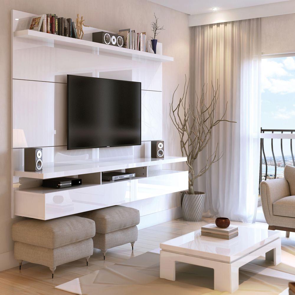White Gloss Furniture The Home Depot City White Gloss Entertainment Center