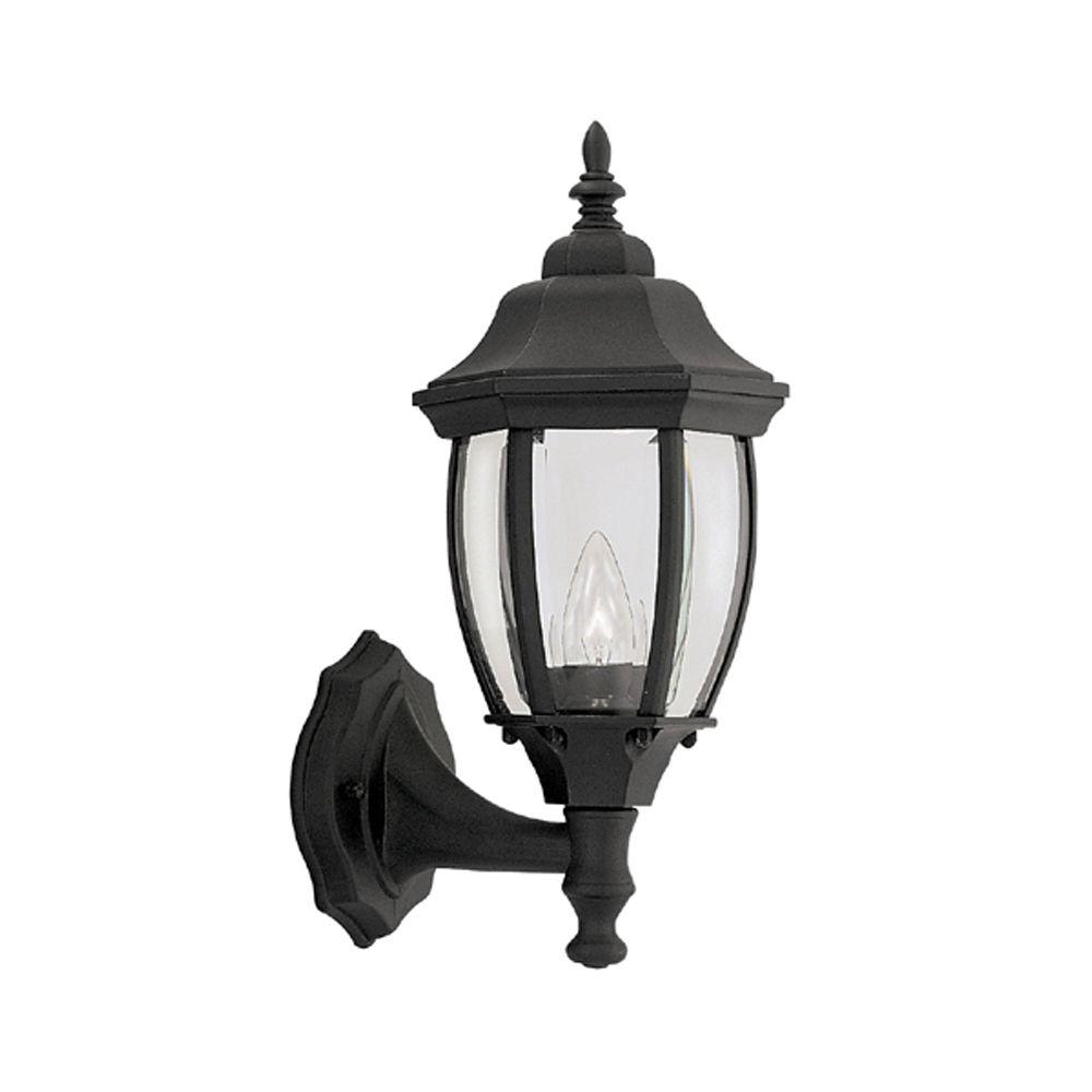 Designers Fountain Windsor Mill Collection Solid Black Outdoor Wall Designers Fountain Windsor Mill Collection Solid Black Outdoor Wall Mount Lantern