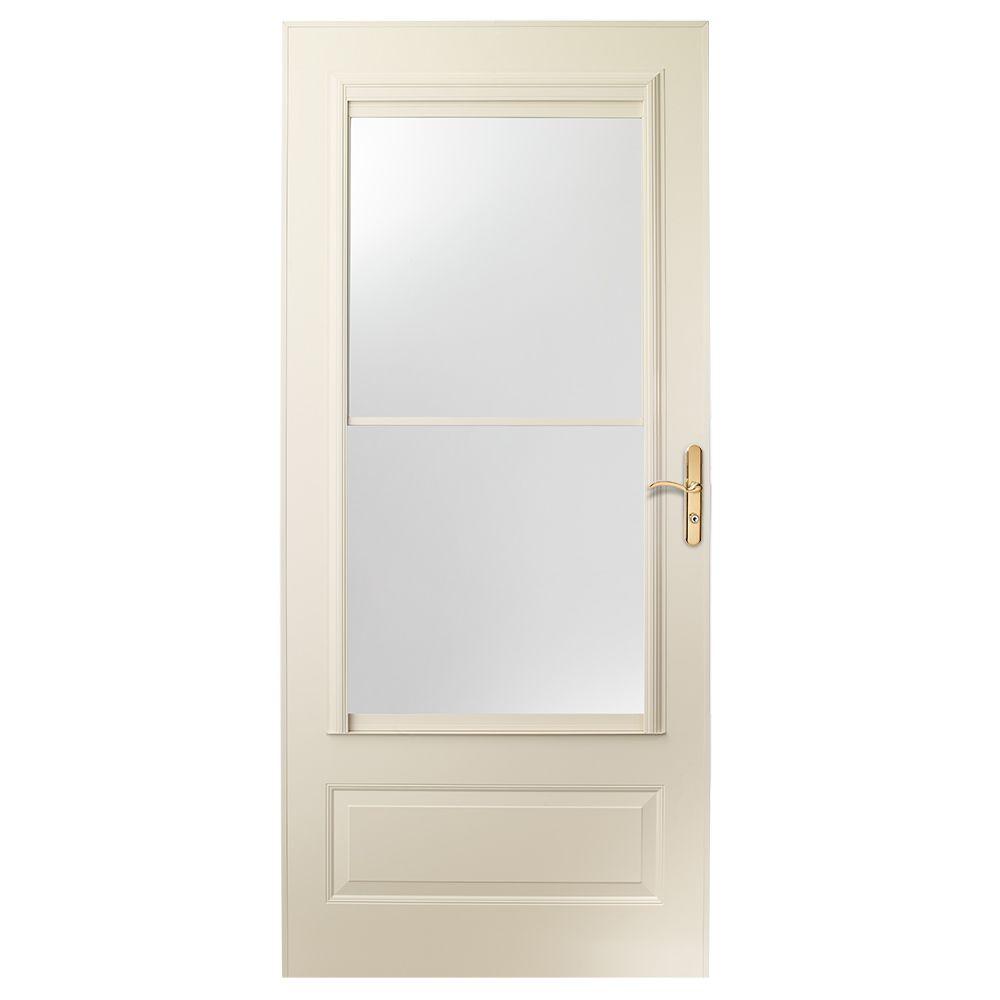 Aluminum Storm Doors 36 in. x 80 in. 400 series white universal self-storing aluminum Aluminum Storm Doors 36 in. x 80 in. 400 series white universal self-storing aluminum