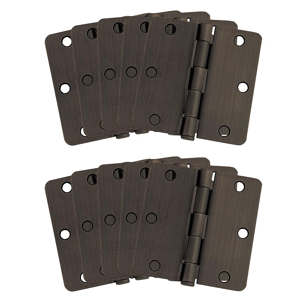 12 Oil Rubbed Bronze Door Hinge 3.5/" With 1//4/" Radius