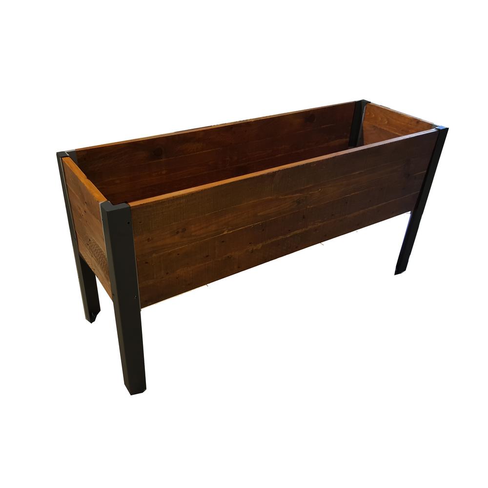 37 In X 24 Urban Garden Brown Recycled Wood Planter 11996lu Mo Urban Garden Brown Recycled Wood Planter