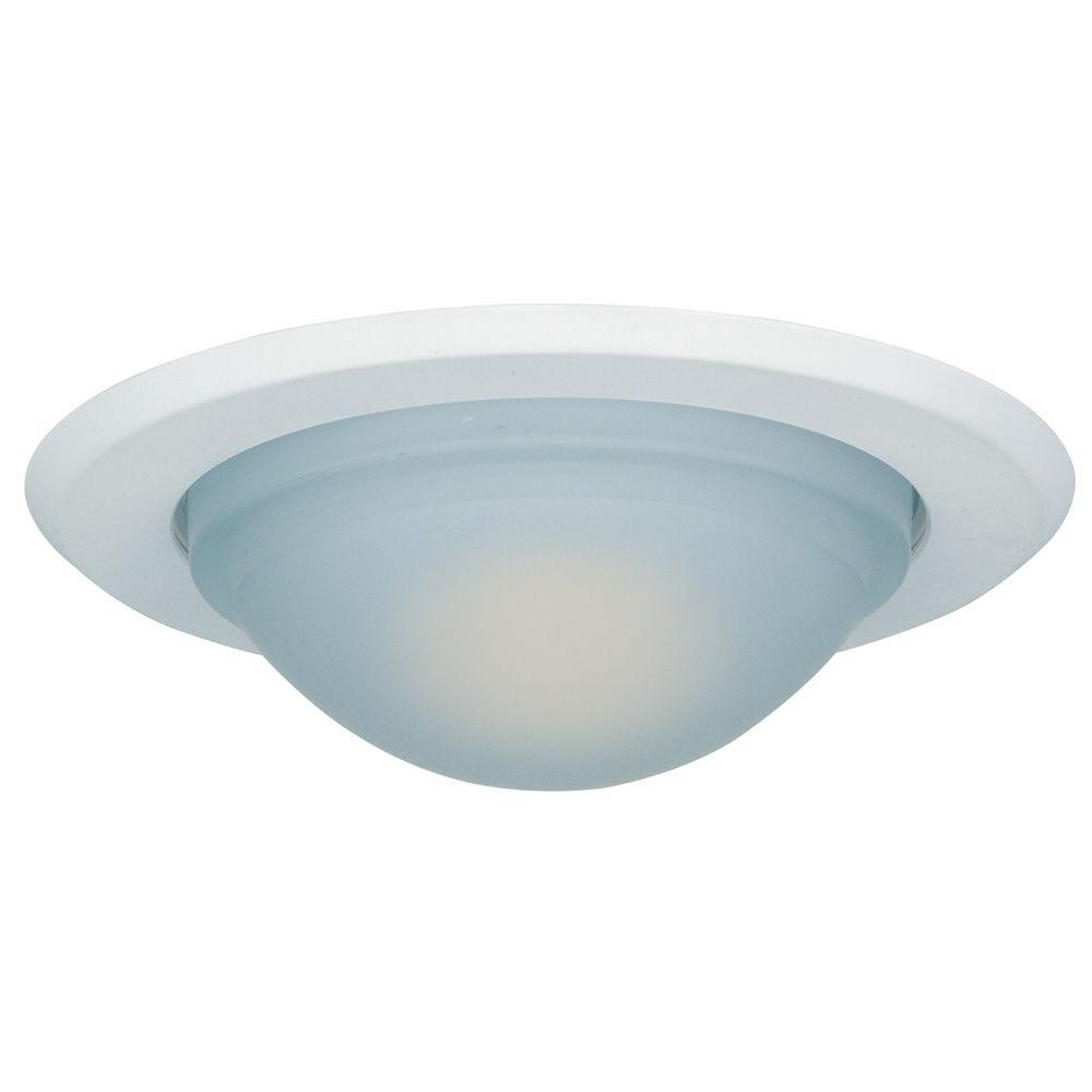 Commercial Electric 5 in. White Recessed Can Light Shower Trim RingHBR516WH The Home Depot