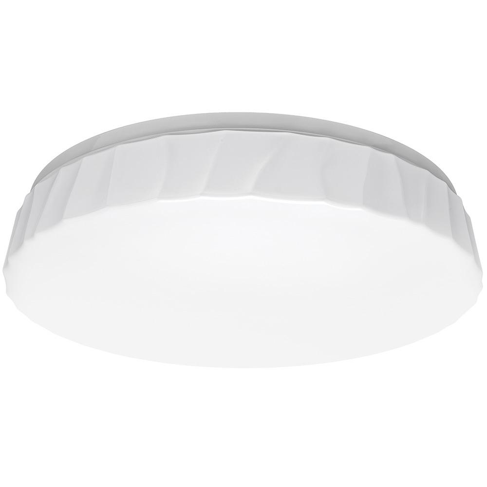 Eti 15 In 100 Watt Equivalent Cliff White Integrated Led Color 100 Watt Equivalent Cliff White Integrated Led Color Temperature Changing Flushmount Puff