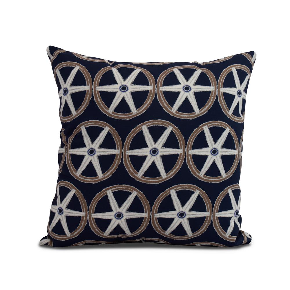 Nautical Geo Lines 16 In Navy Decorative Throw Pillow Navy Decorative Nautical Throw Pillow