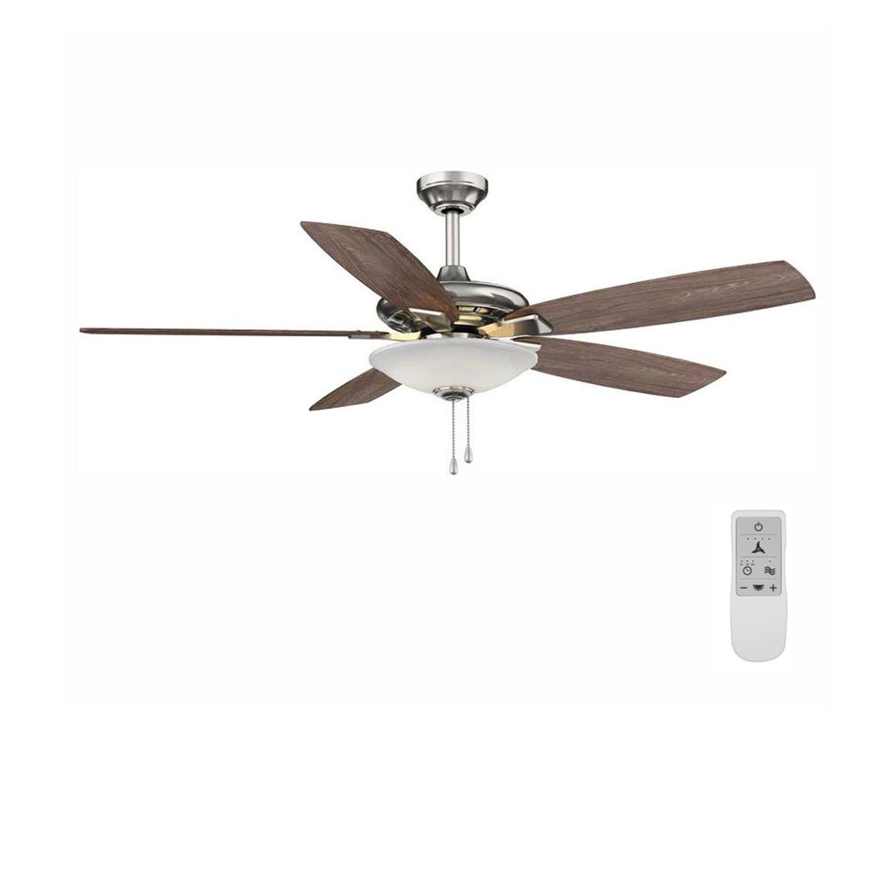 Hampton Bay Menage 52 in. Integrated LED White Ceiling Fan with Light