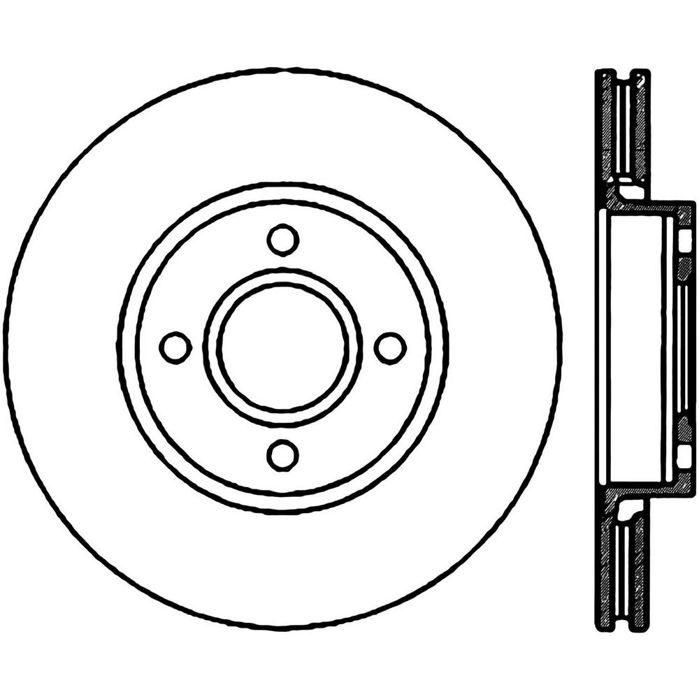 Centric Parts Disc Brake Rotor 1998 2000 Ford Contour 121 61056 The Home Depot