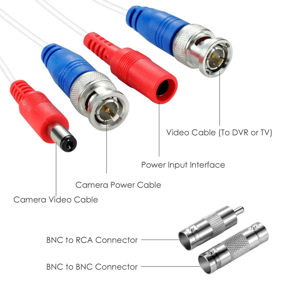 ZOSI 100 ft. Security Camera Cable BNC 