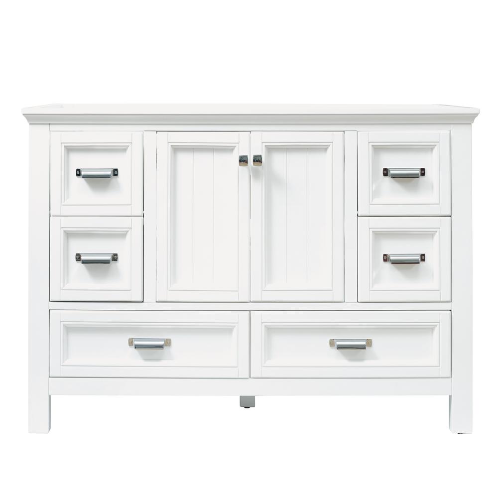 Foremost Brantley 48 In W X 21 1 2 In D Bath Vanity Cabinet Only In White Bawv4822d The Home Depot