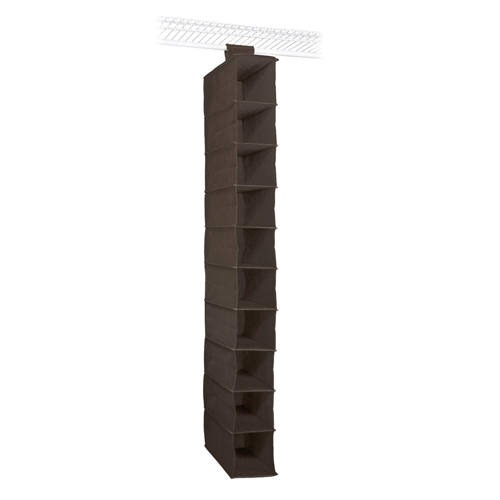 Closetmaid 10 Shelf Hanging Organizer In Canteen 1460 The Home Depot 10 Shelf Hanging Organizer In Canteen