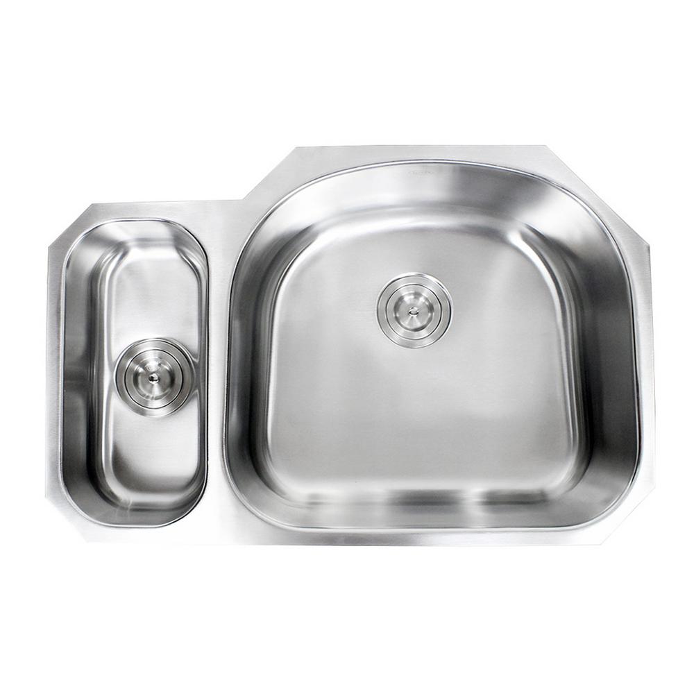Emoderndecor Undermount 16 Gauge Stainless Steel 32 In X 20 7 8 16 Gauge Stainless Steel