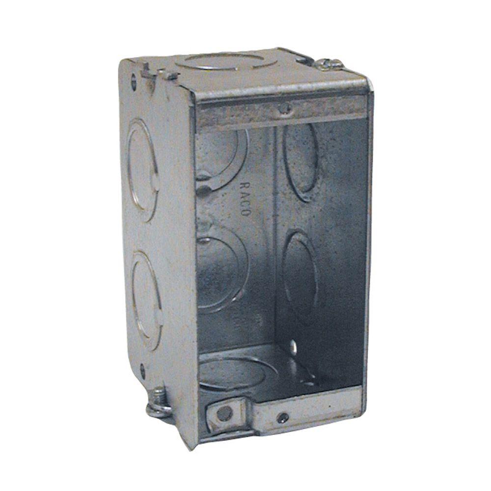 RACO Gangable Masonry Box, 3-1/2 In. Deep With 1/2 And 3/4 In ...