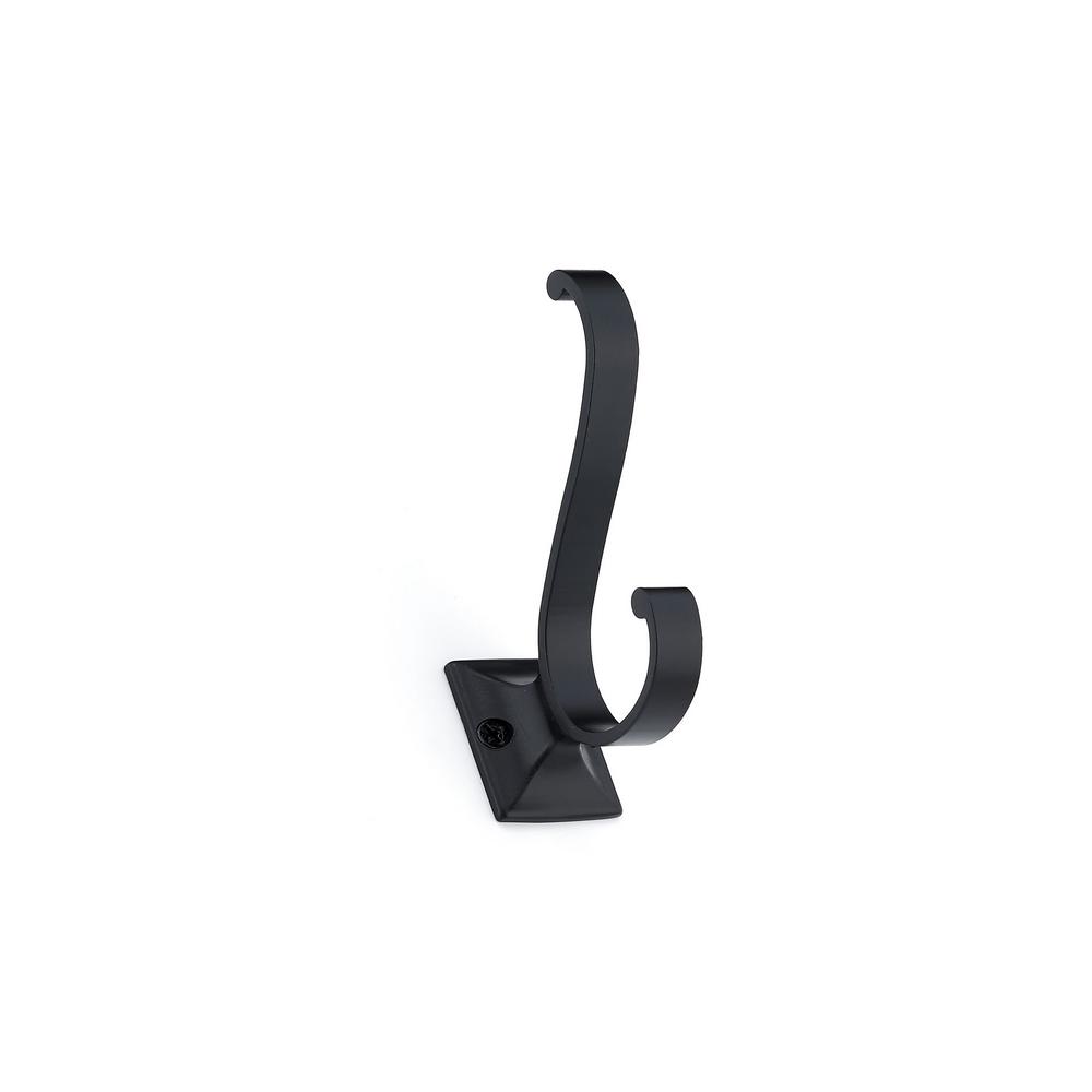 Richelieu Hardware 3-5/8 in. (92 mm) Matte Black Decorative Hook ...