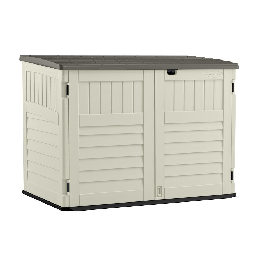 Resin Horizontal Storage Shed Bms4700, Outdoor Bike Storage Shed Plastic
