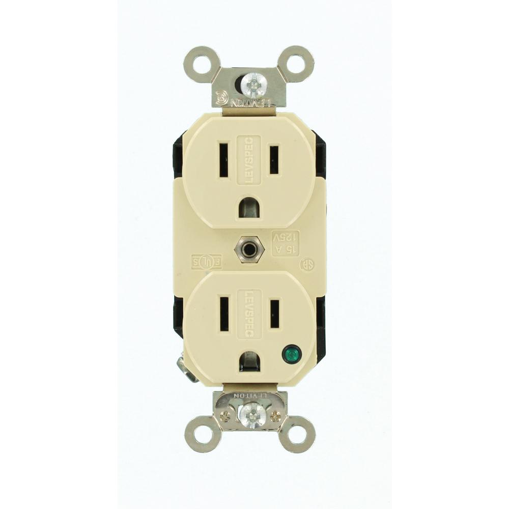 Leviton 15 Amp Hospital Grade Extra Heavy Duty Self  