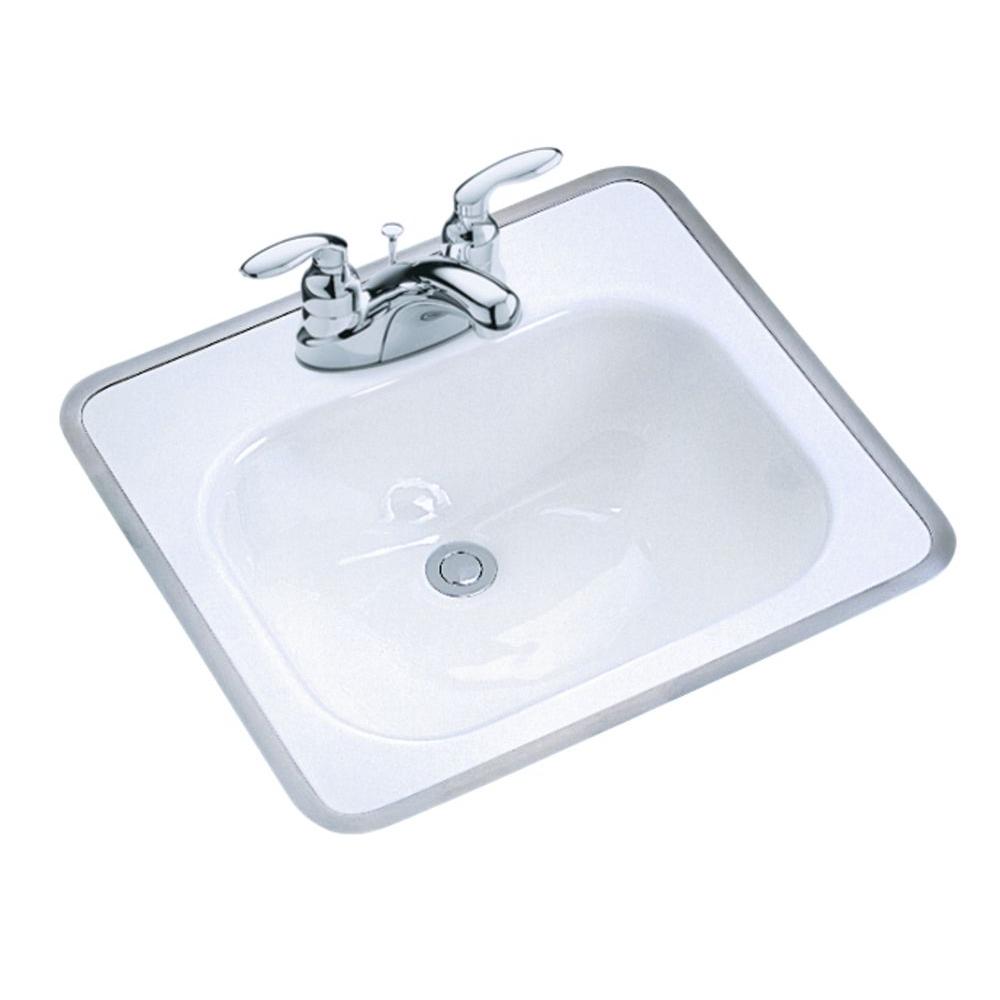 Kohler Tahoe Drop In Cast Iron Bathroom Sink White With Tahoe Drop In Cast Iron Bathroom Sink