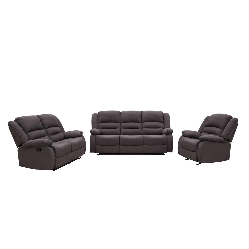 3 Piece Blue Gray Living Room Suite S6022 The Home Depot 3 Piece Blue Gray Living Room Suite