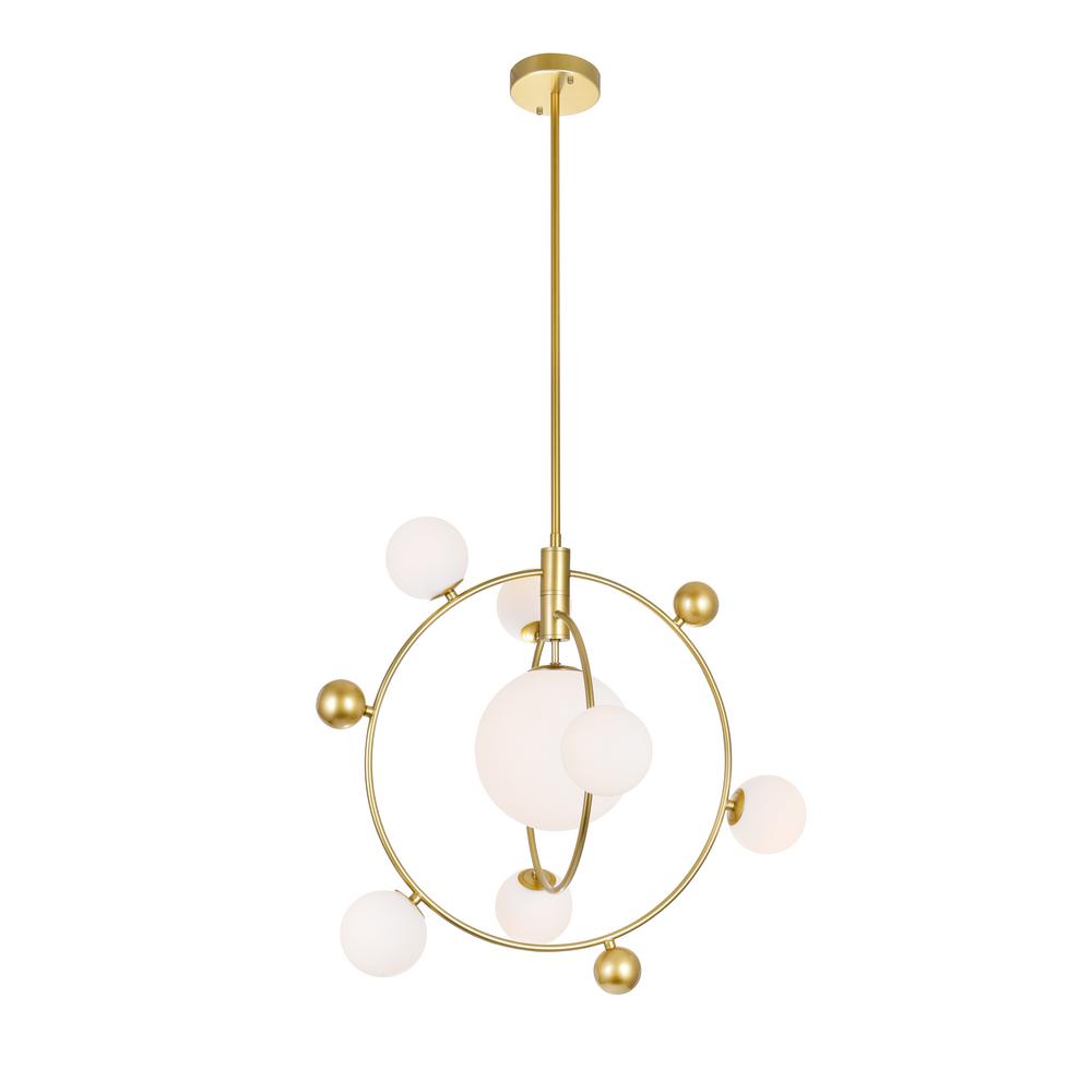 Cwi Lighting Celeste 7 Light Contemporary Medallion Gold