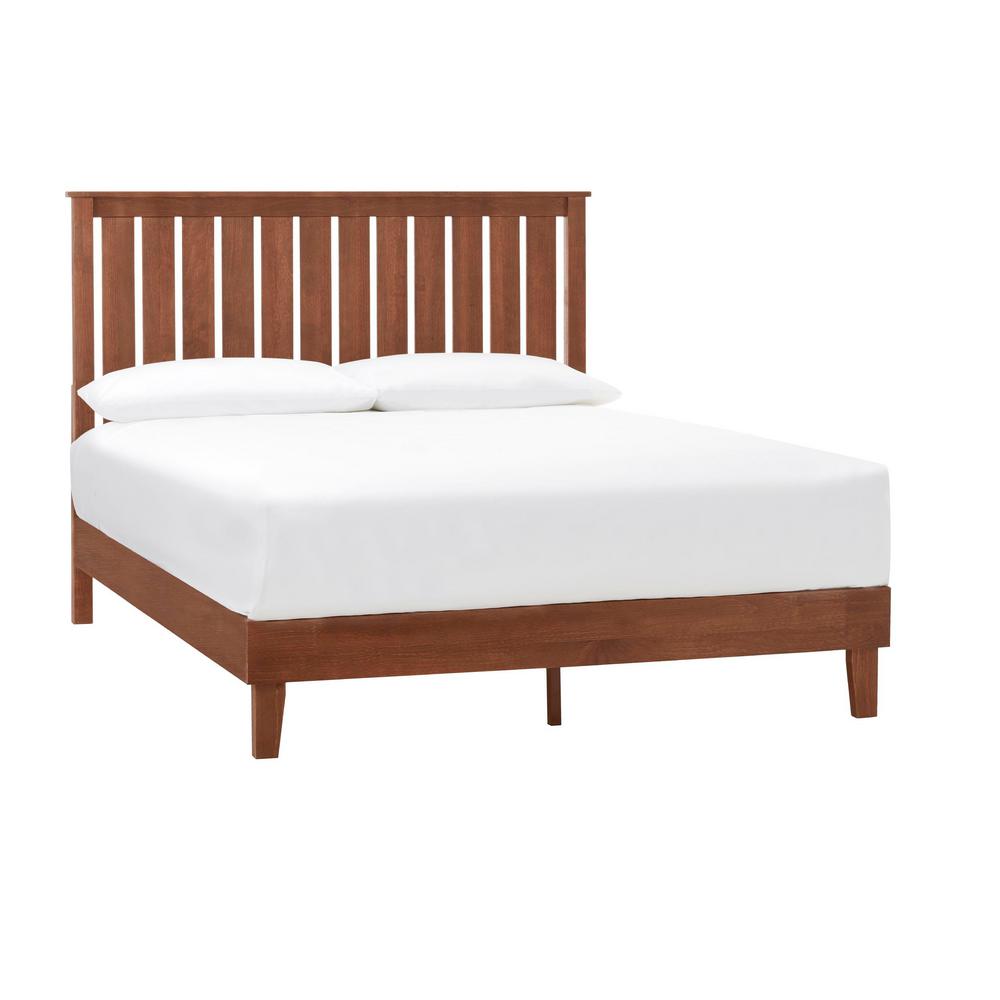 StyleWell Gatestone Walnut Finish King Bed with Vertical Slats (77.17 in. W x 48 in. H), Brown was $401.35 now $240.81 (40.0% off)