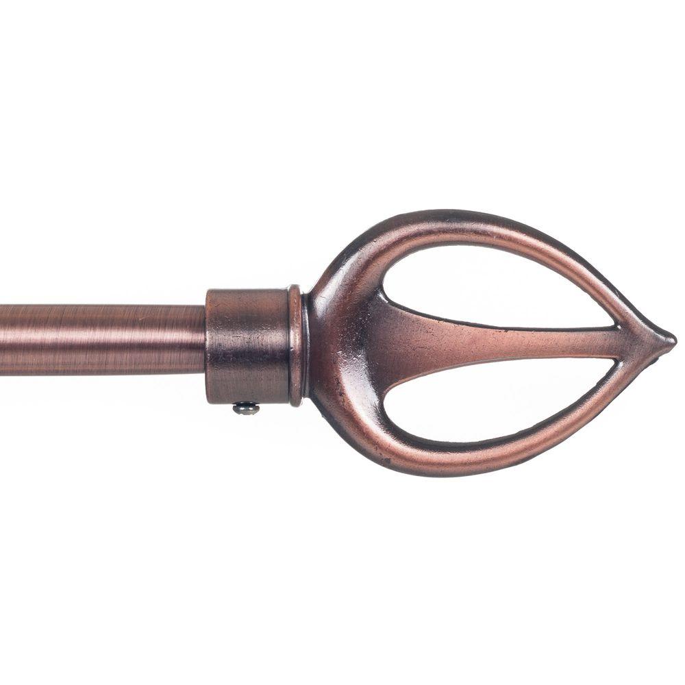 Lavish Home 48 In 86 In Telescoping 3 4 In Single Curtain Rod