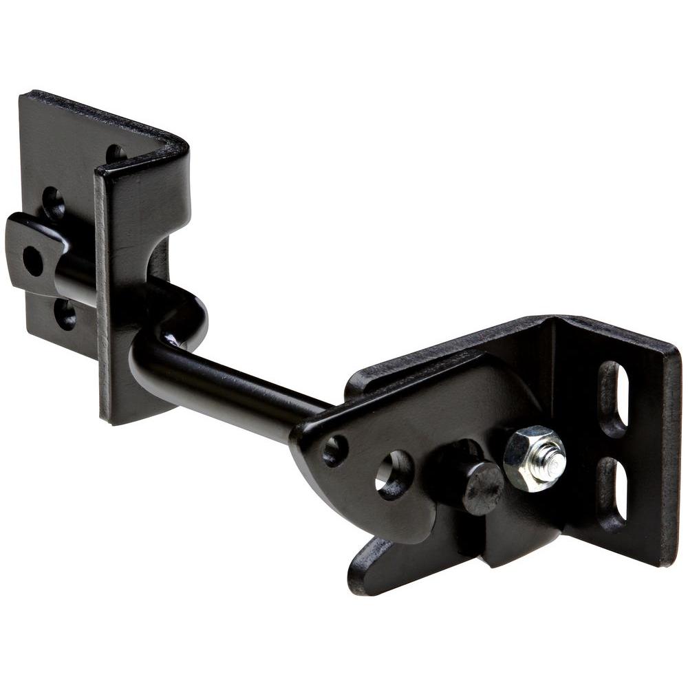 National Hardware Adjust O Matic 8 In Black Heavy Duty Gate Latch V23A   National Hardware Fence Gate Latches Slide Bolts V23a Hvy Duty Ltch Blk 64 1000 