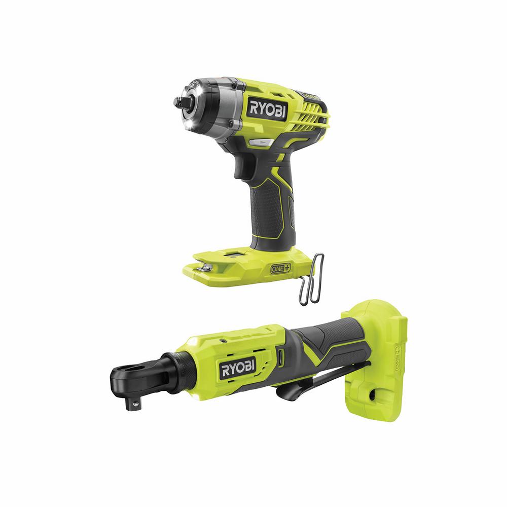 Ryobi ONE+ 18V 3/8 in Impact Wrench and 4-Position Ratchet Kit Deals