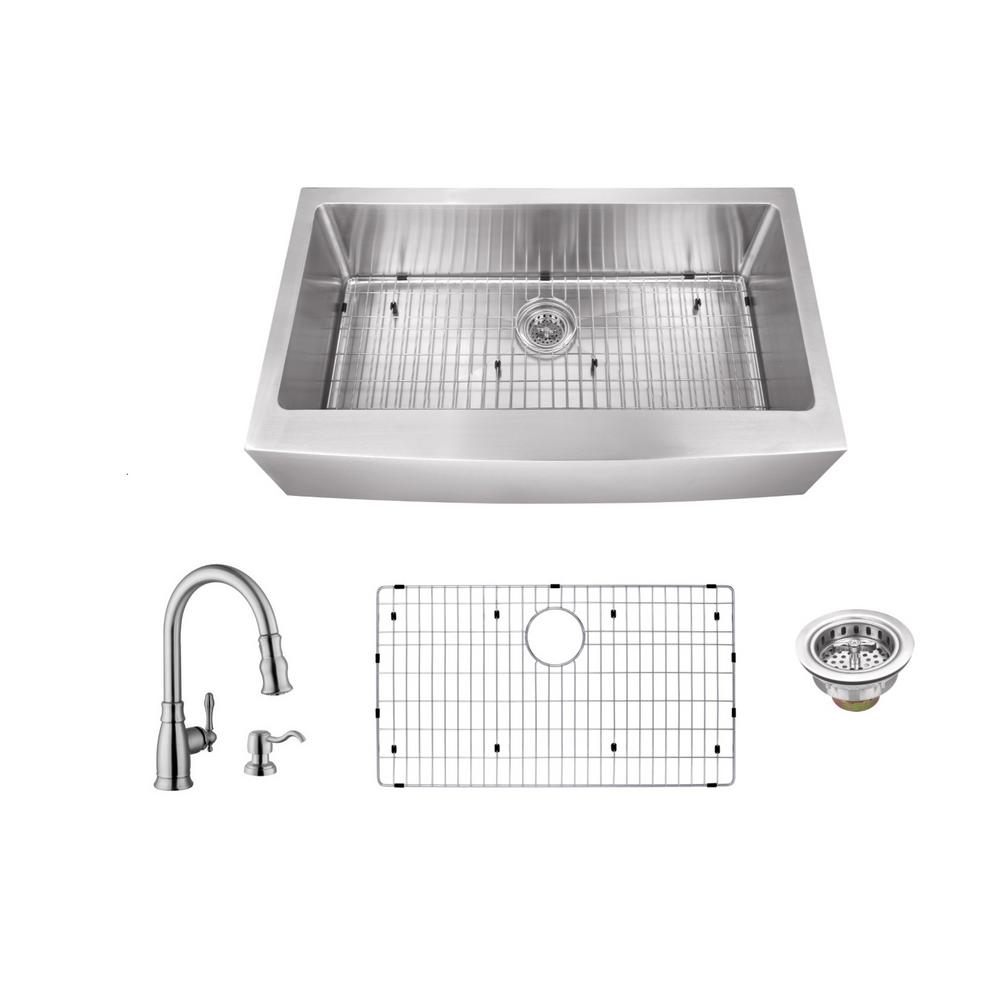 Ipt Sink Company All In One Apron Front Stainless Steel 30 In